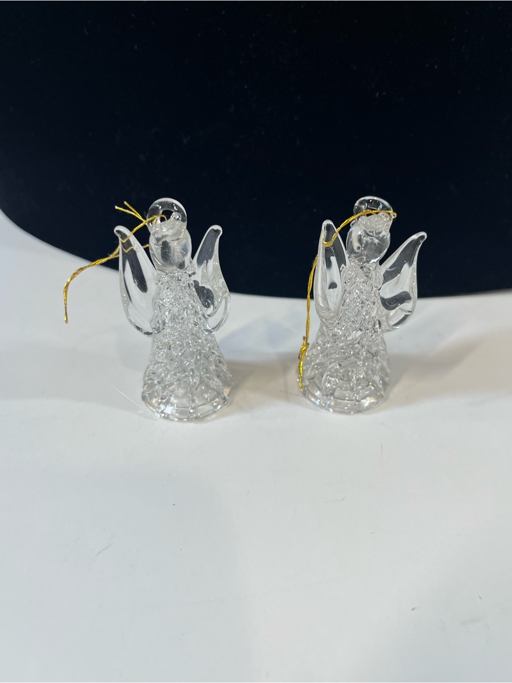 Two Vintage Spun Glass Angel Ornaments - Picture 4 of 4